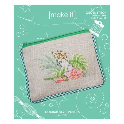 MAKEIT CROSS-STITCH COCKATOO - ZIP POUCH