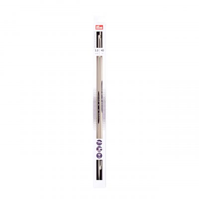 PRYM ERGO SINGLE-POINT KNITTING PINS 40CM/5MM 2PC