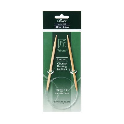CLOVER BAMBOO CIRCULAR KNITTING TAKUMI 80CM-5.00MM