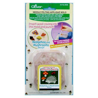 CLOVER FELTING NEEDLES APPLIQUE MOLD HEDGE&MUSHRMS