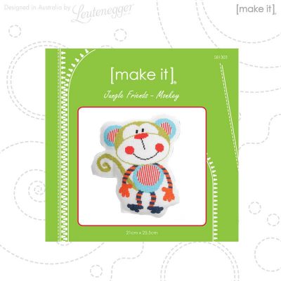 MAKEIT CROSS-STITCH HAPPY JUNGLE MONKEY 21X25.5CM
