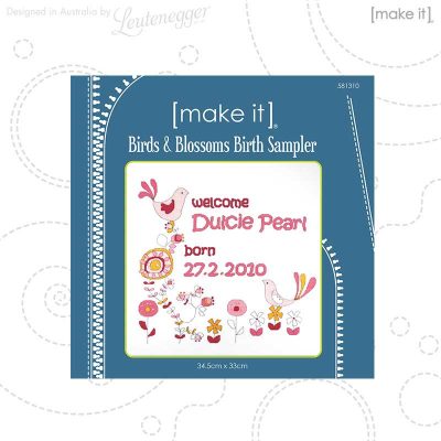 MAKEIT CROSS-STITCH BIRDS & BLOSSOMS BIRTH SAMPLER