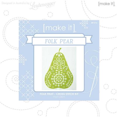 MAKEIT CROSS-STITCH FOLK PEAR 17X24CM