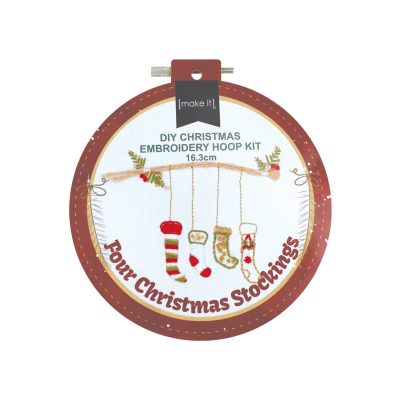 DIY CHRISTMAS EMBROIDERY HOOP KIT-  16.3CM