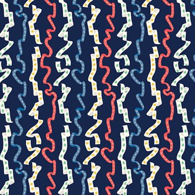 LIBERTY FABRICS MERRY AND BRIGHT 110CM X 10MT - 5933B ALL WRAPPED UP MET