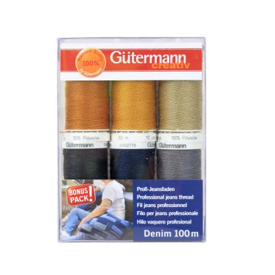 GUTERMANN THREAD DENIM 6RL SET 100MT COL.1