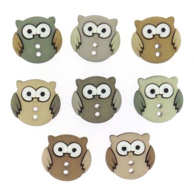 JESSE JAMES NOVELTY BUTTONS - 6930 SEW CUTE OWLS