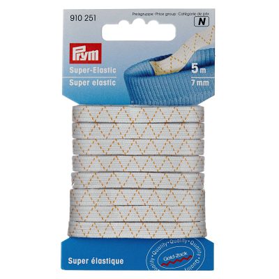 PRYM SUPER-ELASTIC 7 MM WHITE