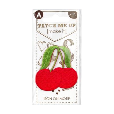 MOTIF IRON-ON CHERRIES 3PK