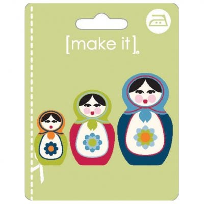 MOTIF IRON-ON 3PC RUSSIAN DOLLS 3PK