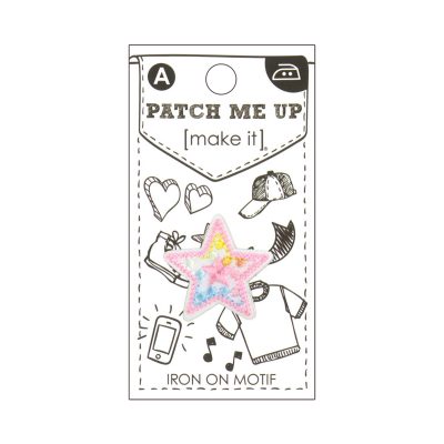 MOTIF IRON-ON  STAR 2.7X2.6CM/3PK