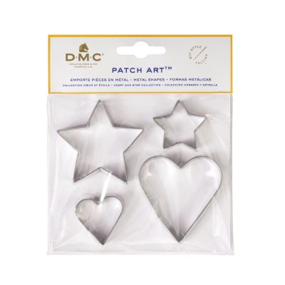HEART & STAR METAL SHAPES X4