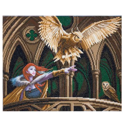 CRAFT BUDDY CRYSTAL ART KIT 40X50CM - OWL MESSENGER