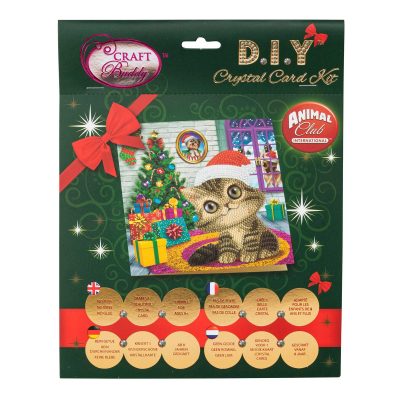 CRYSTAL CARD KIT 18X18CM - COZY KITTY