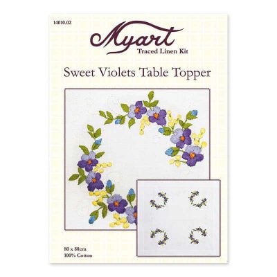 SWEET VIOLETS TOPPER 80X80