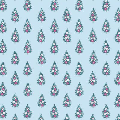 LIBERTY FABRICS A WOODLAND CHRISTMAS 110CM X 10MT - 6025B WINTER PINE