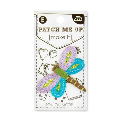 MOTIF IRON-ON DRAGONFLY 3PK