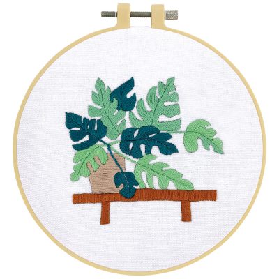 MAKE IT  EMBROIDERY KIT - POT PLANT