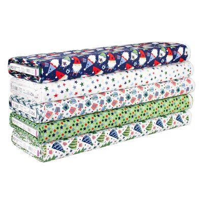 BIRCH FABRIC-CHRISTMAS GNOMES 110X10M 100% COTTON