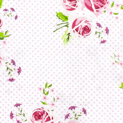 FABRIC GUTERMANN X BIRCH SUMMER LOFT - ROSES WHITE PINK