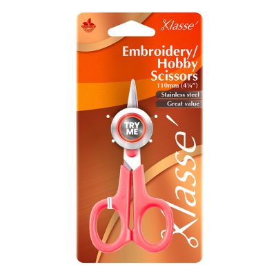 KLASSE SCISSORS HOBBY 4.25IN SOFT GRIP HANDLE - BL