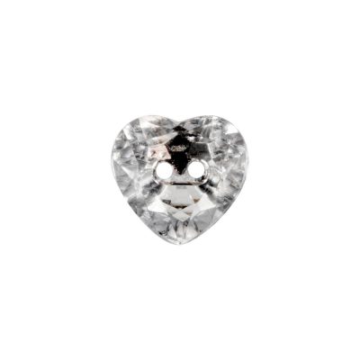 HEMLINE BUTTONS CRYSTAL/HEART/32