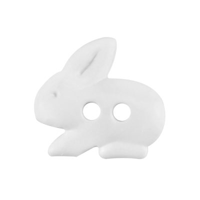 HEMLINE BUTTONS WHITE RABBIT BUTTON