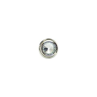HEMLINE BUTTONS MODERN SILVER SETTING DIAMONTE