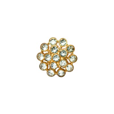 HEMLINE BUTTONS GOLD SETTING FLOWER 15 DIAMONT