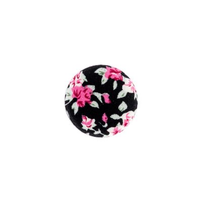 HEMLINE BUTTONS COVERED BUTTON/FLORAL 25MM SHANK