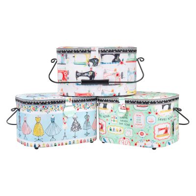 BIRCH SEWING BASKET MEDIUM OVAL 31X18X21CM