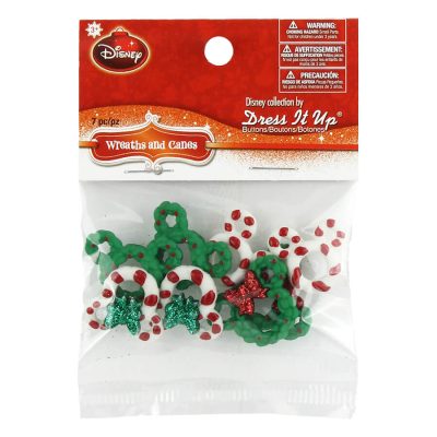 JESSE JAMES NOVELTY BUTTONS - 8237 WREATHS AND CANES