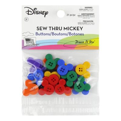 JESSE JAMES NOVELTY BUTTONS - 8433 SEW THRU MICKEY