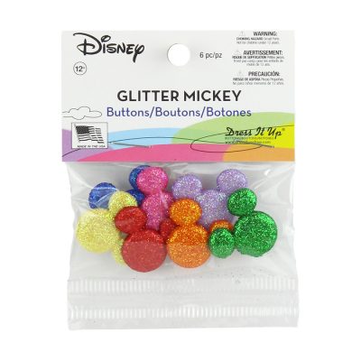 JESSE JAMES NOVELTY BUTTONS - 9007 GLITTER MICKEY