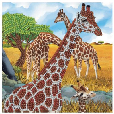 CRYSTAL CARD KIT 18X18CM - GENTLE GIRAFFE