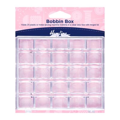 HEMLINE HANGSELL BOBBIN BOX ALL CLEAR PLASTIC
