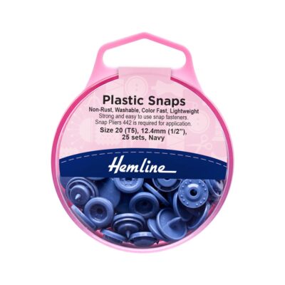 HEMLINE HANGSELL KAM SNAP 12.4MM X 25 NAVY