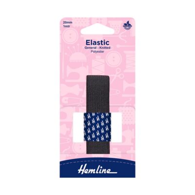 HEMLINE HANGSELL ELASTIC G/P KNITTED 20MM X 1M