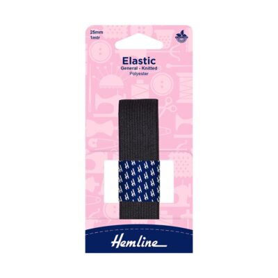 HEMLINE HANGSELL ELASTIC G/P KNITTED 25MM X 1M