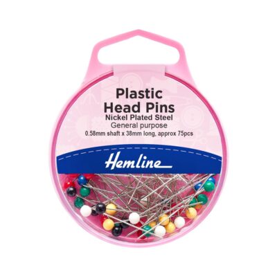 HEMLINE HANGSELL PINS LONG COLOURED HEAD 38MM 75 P