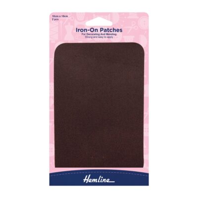 HEMLINE HANGSELL PATCHES IRON ON 2 PCS BROWN