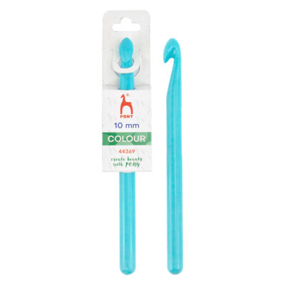 PONY COLOURED CROCHET HOOKS 15CM X 10MM PLASTIC
