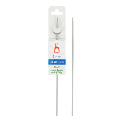 PONY CROCHET HOOK CLASSIC - GREY 15CM X 2MM