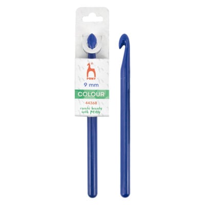 PONY COLOURED CROCHET HOOKS 15 X 9MM PLASTIC