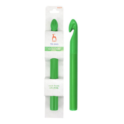PONY COLOURED CROCHET HOOKS 17 X 15MM PLASTIC