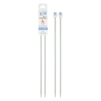 PONY STRAIGHT PAIR OF NEEDLES WITH ENDS