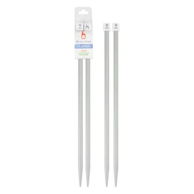 PONY STRAIGHT PAIR OF NEEDLES WITH ENDS 30CMX9MM