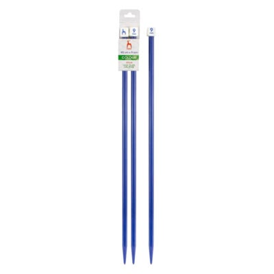 PONY STRAIGHT PAIR OF NEEDLES WITH ENDS 40CM X 9MM