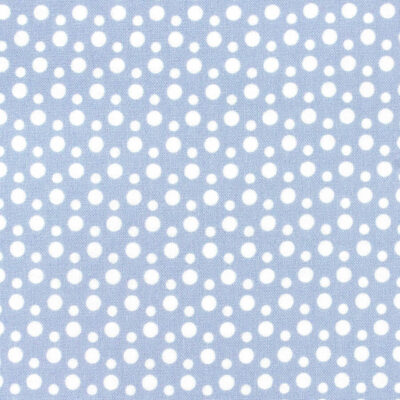 FABRIC GUTERMANN X BIRCH PORTOFINO 110CM - WHITE DOTS BLUE