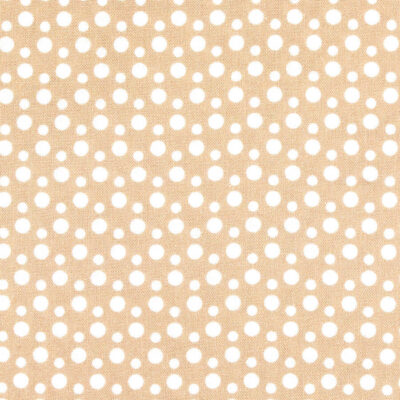 FABRIC GUTERMANN X BIRCH PORTOFINO 110CM - WHITE DOTS CLAY